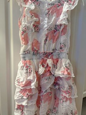 Love Shack Fancy Girl’s Janelly Rosa Beaux Dress Size 10Y Retails $175.00